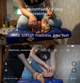 PolishTickling C Total ticklish madness tickled Julia feet