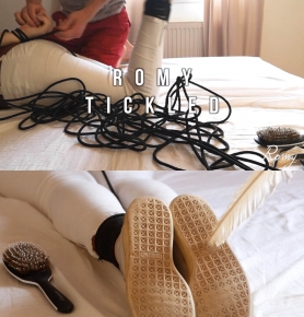 RomyFetish - Romy is tied up and tickled to the bed