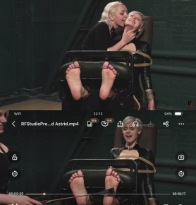 RFStudioProduction C Sayori spanks and tickles feet of bound and gagged Astrid