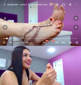 Sandals feet - Latina tickle feet - YouTube